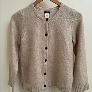 J. Crew Light Tan Button-Up Cardigan